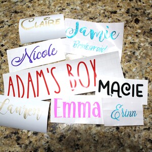 Personalized Name Vinyl Decal, Name Decal, Vinyl Words, Names,Vinyl Sticker,Custom Name Sticker, School,Custom Name Vinyl Decal,Personalized