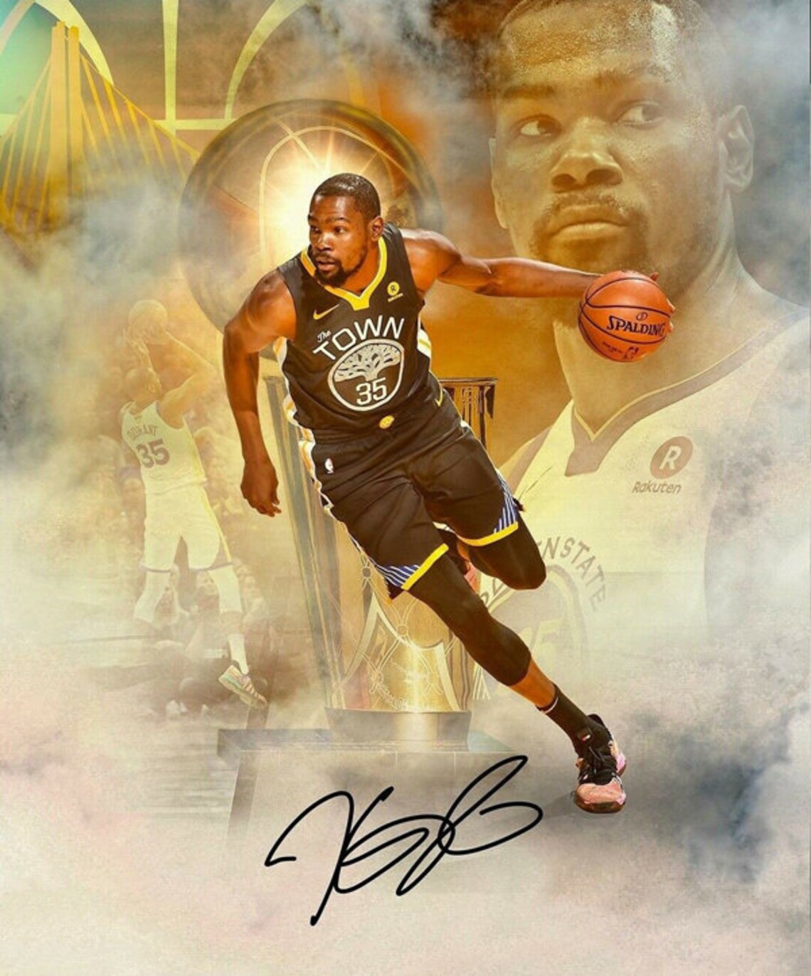 Kevin Durant Autographed Signed 8x10 Photo Brooklyn Nets Etsy