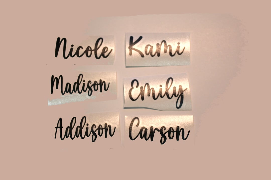 Decals for Tumblers, Name Decal, Vinyl Words, Names, Vinyl Sticker,custom Name Sticker, School