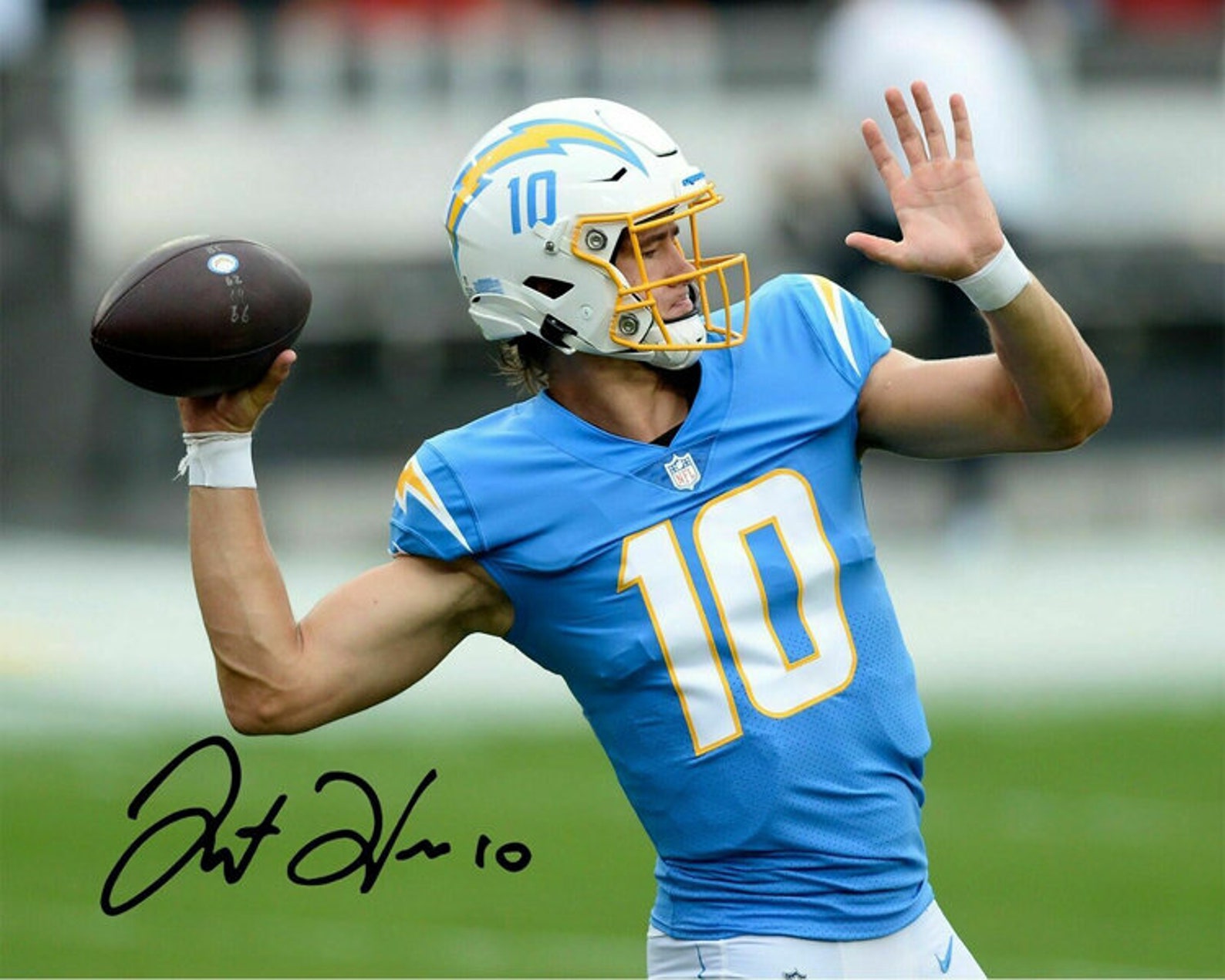 Justin Herbert Signed Autograph8x10 print HOF Super Bowl Etsy