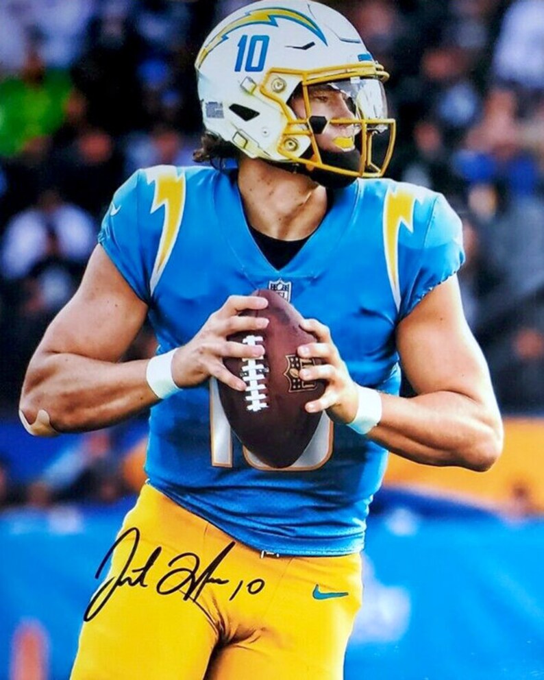Justin Herbert Signed Autograph8x10 print HOF Super Bowl Etsy