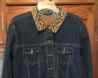 Leopard Denim Jacket - Etsy Australia