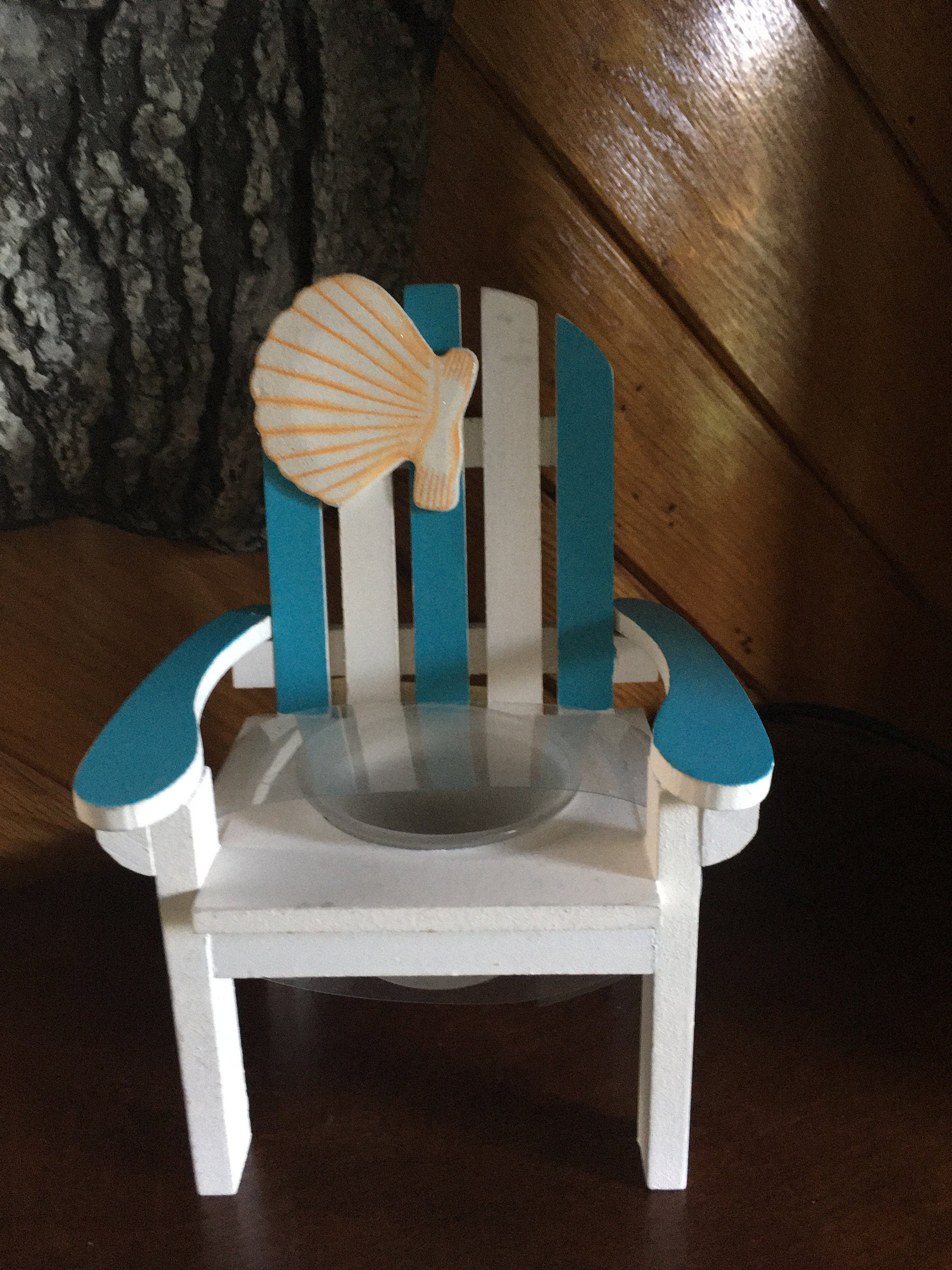 Beach chair candle holder.