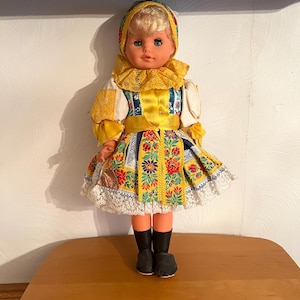 Vintage Collectible Doll 1960s Czechoslovakian Lidova Tvorba Uh