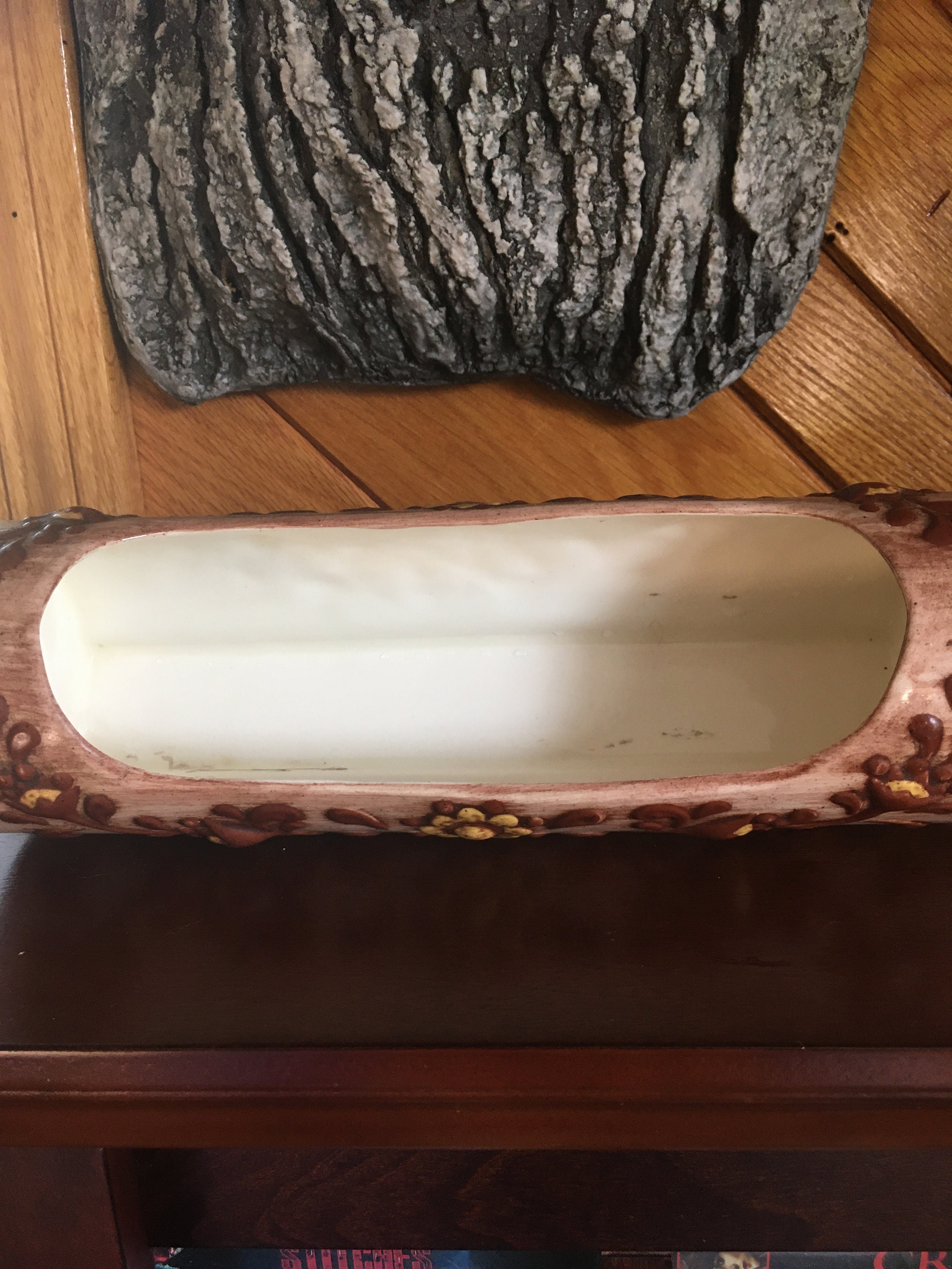 Vintage Ceramic Rolling Pin Planter 1980s Etsy