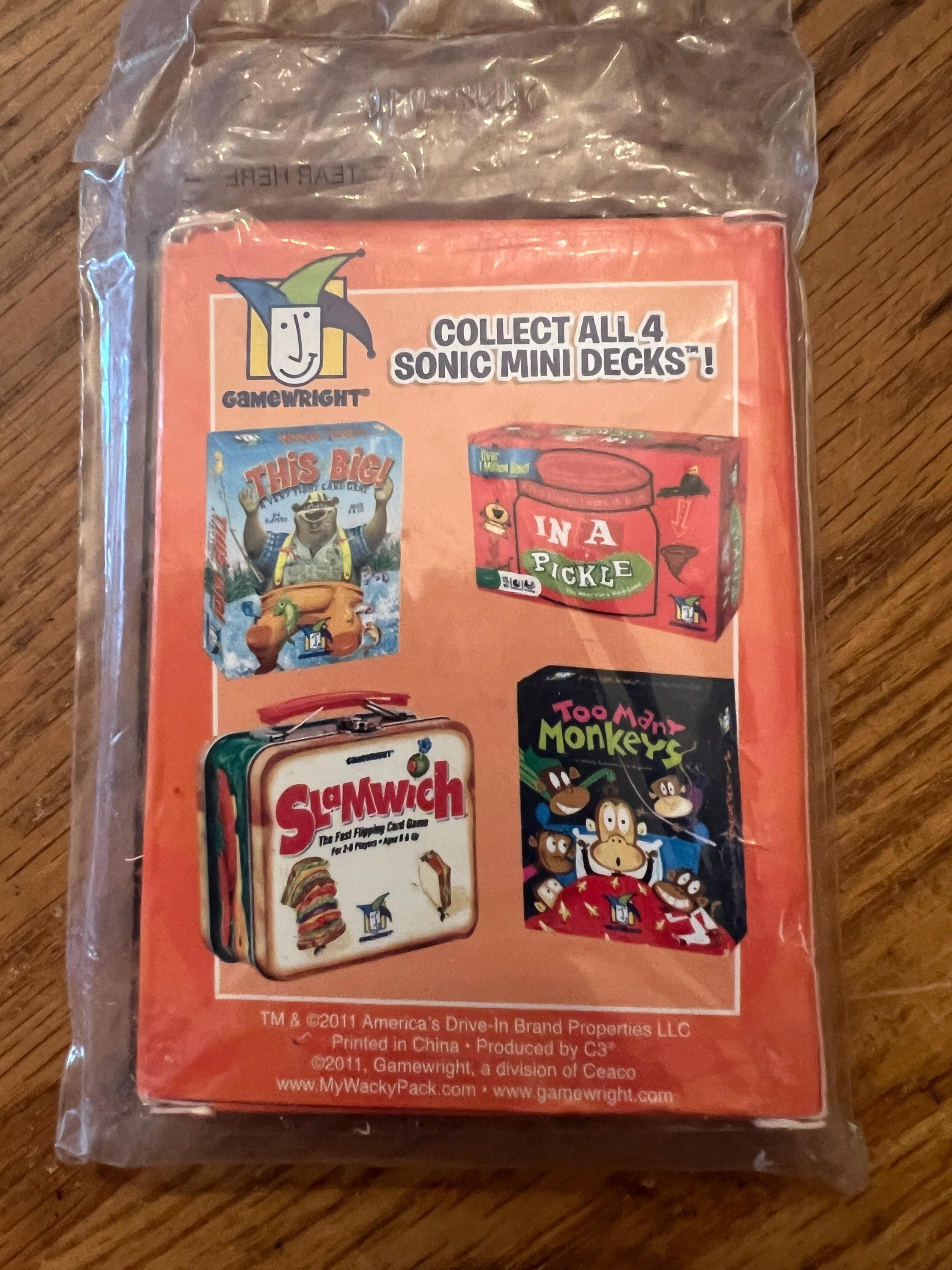 超レア　SONIC ソニックドライブイン　ミールトイ　ビンテージ　4種セット Vintage Sonic Drive in Wacky Pack Meal Kids Card Games Lot of 5 - Etsy
