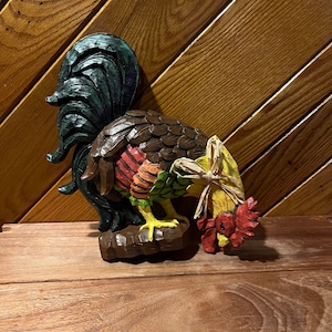 Vintage Rooster Plaque Kitchen Farmhouse Country Decor
