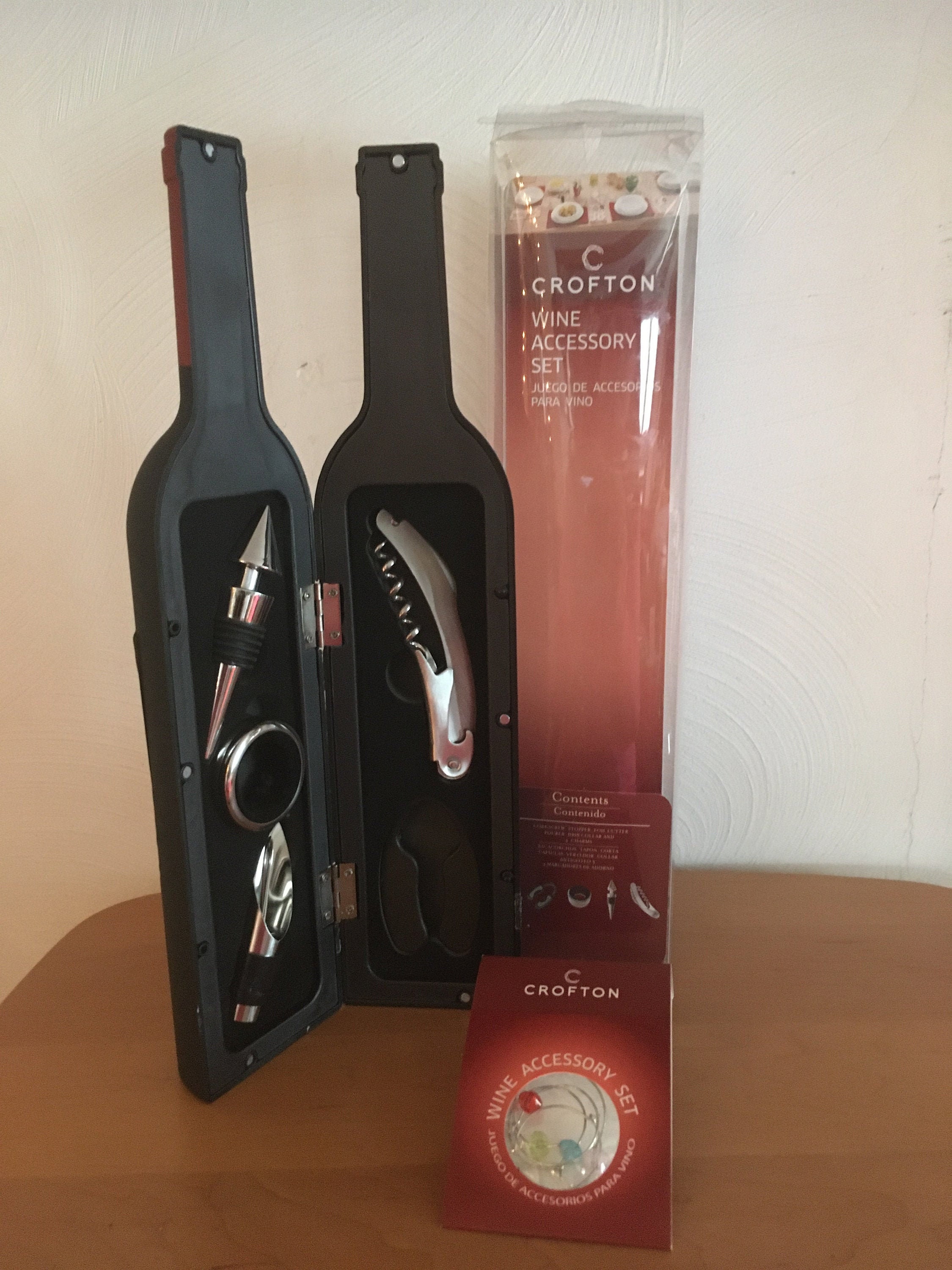 Wine Accessory Gift Set Shaped Like a Wine Bottle Made by Crofton Etsy
