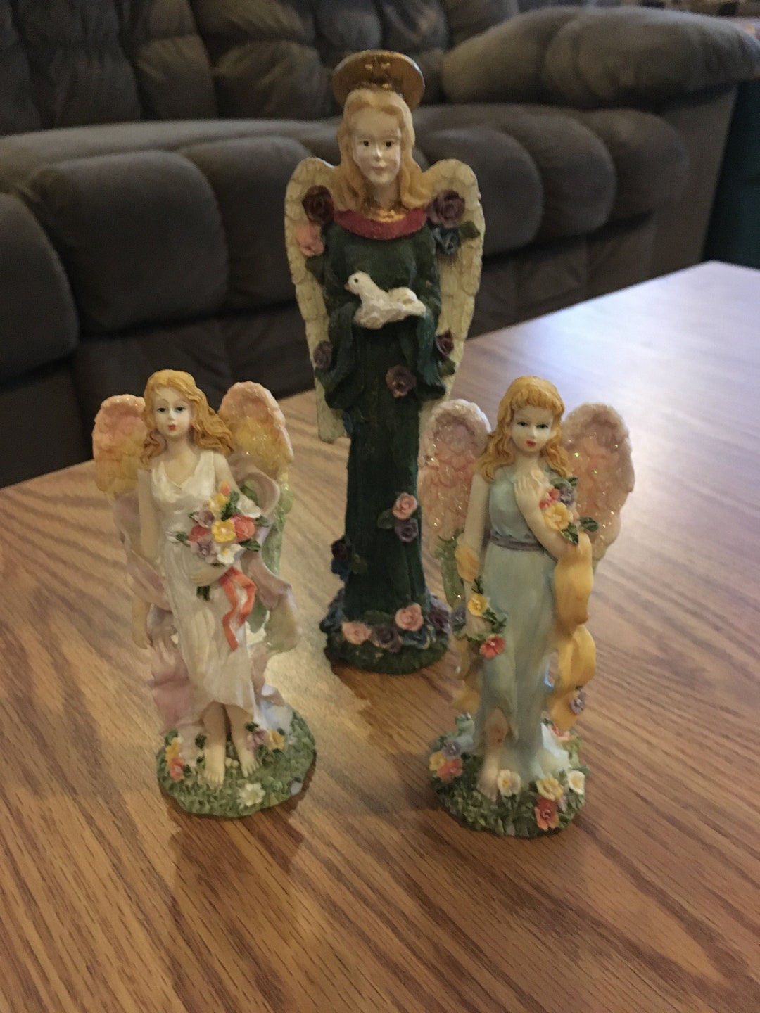 Vintage Angel Figurines Statues Set of 3 Etsy