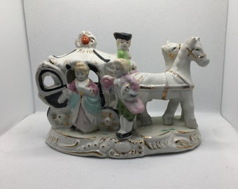 Vintage Cinderella Carriage Porcelain Figurine Made in Japan