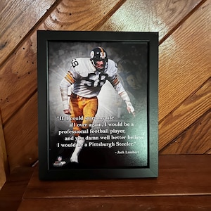 Pittsburgh Steelers Jack Lambert ingelijste afbeelding 11 x 9 inch