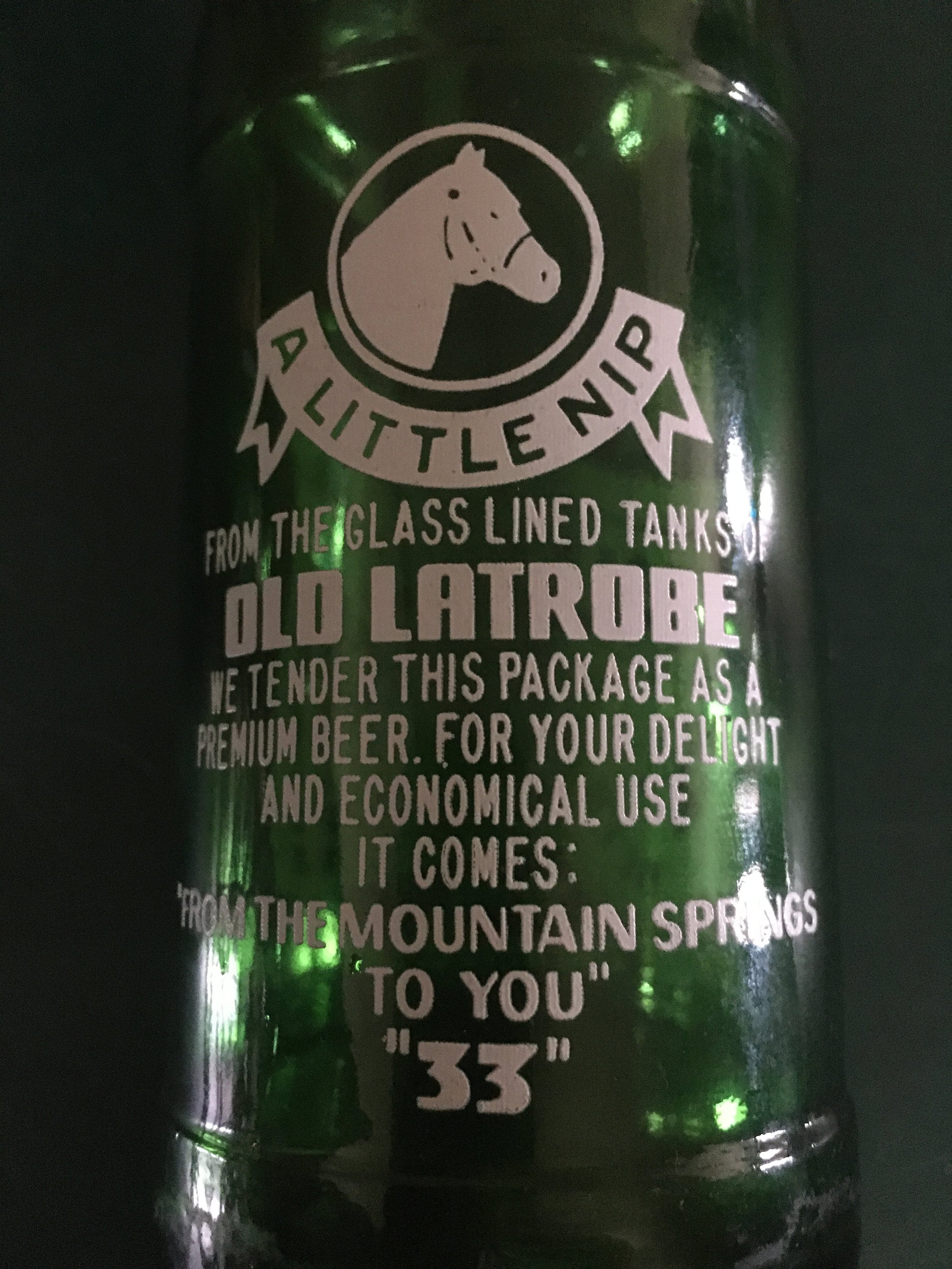 Vintage Rolling Rock 7 Oz Beer Bottle Etsy