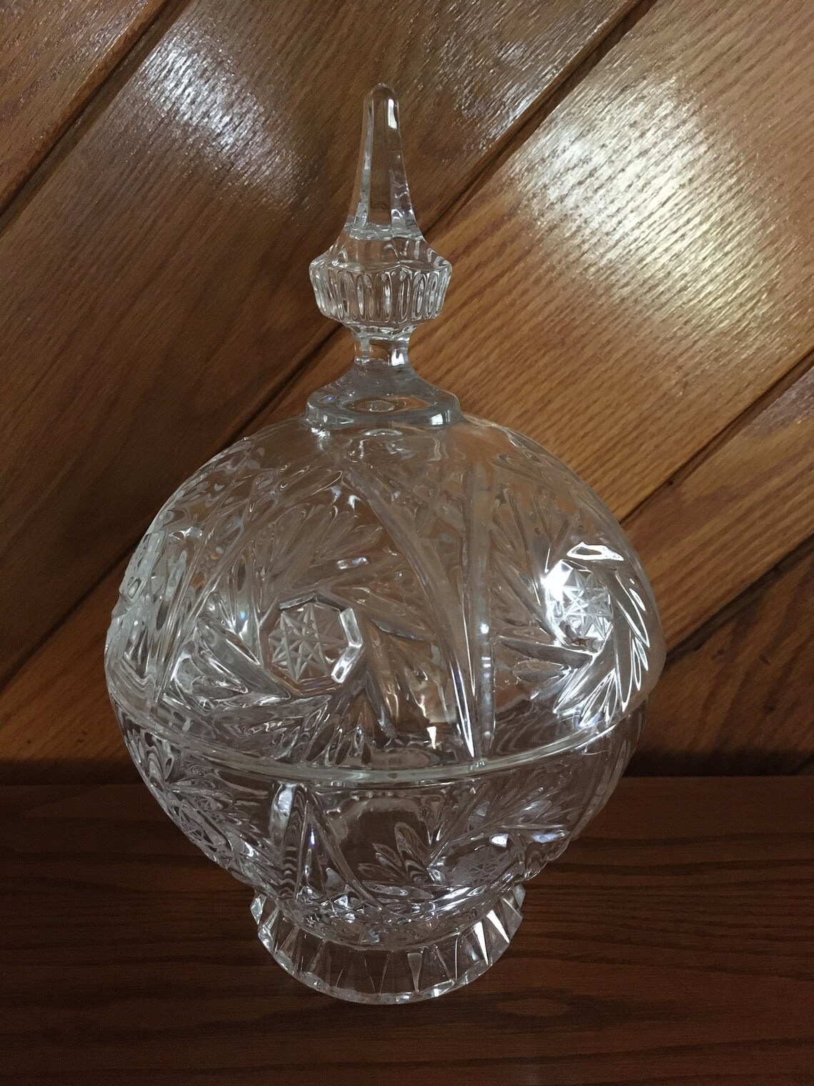 Crystal Candy Dish with Lid Bohemian Crystal Star of David Etsy