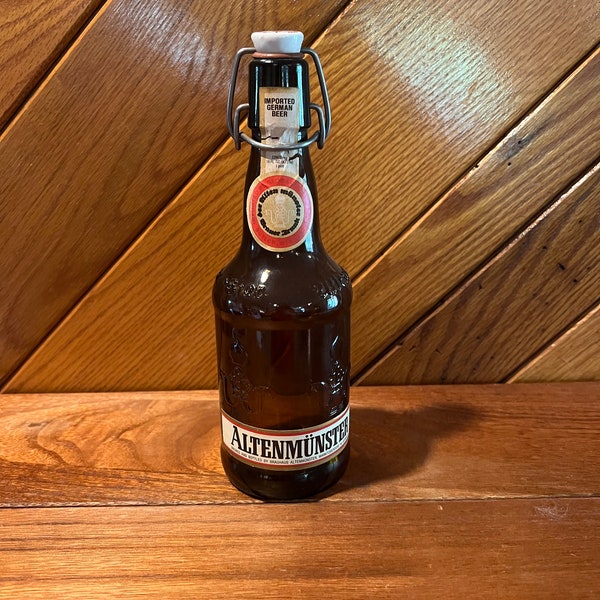 Vintage Beer Bottle Altenmunster Brauer Bier Brown Glass German Beer Bottle • 2L Swing Top