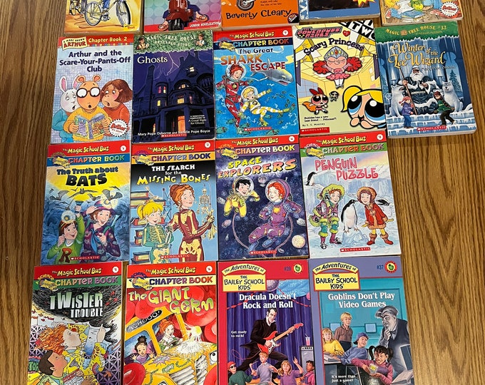Lot of 18 Books Magic School Busmagic Treehousearthurthe Power Puff