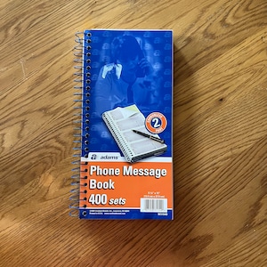 Vintage Phone Messaging Book Carbon Copy Adams 2001 Office Phone Calls