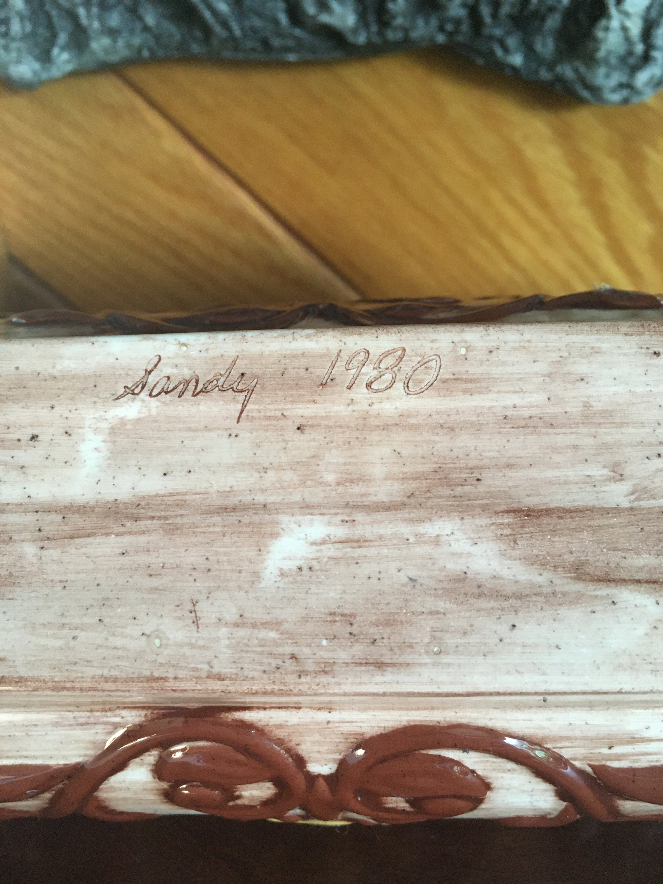 Vintage Ceramic Rolling Pin Planter 1980s Etsy