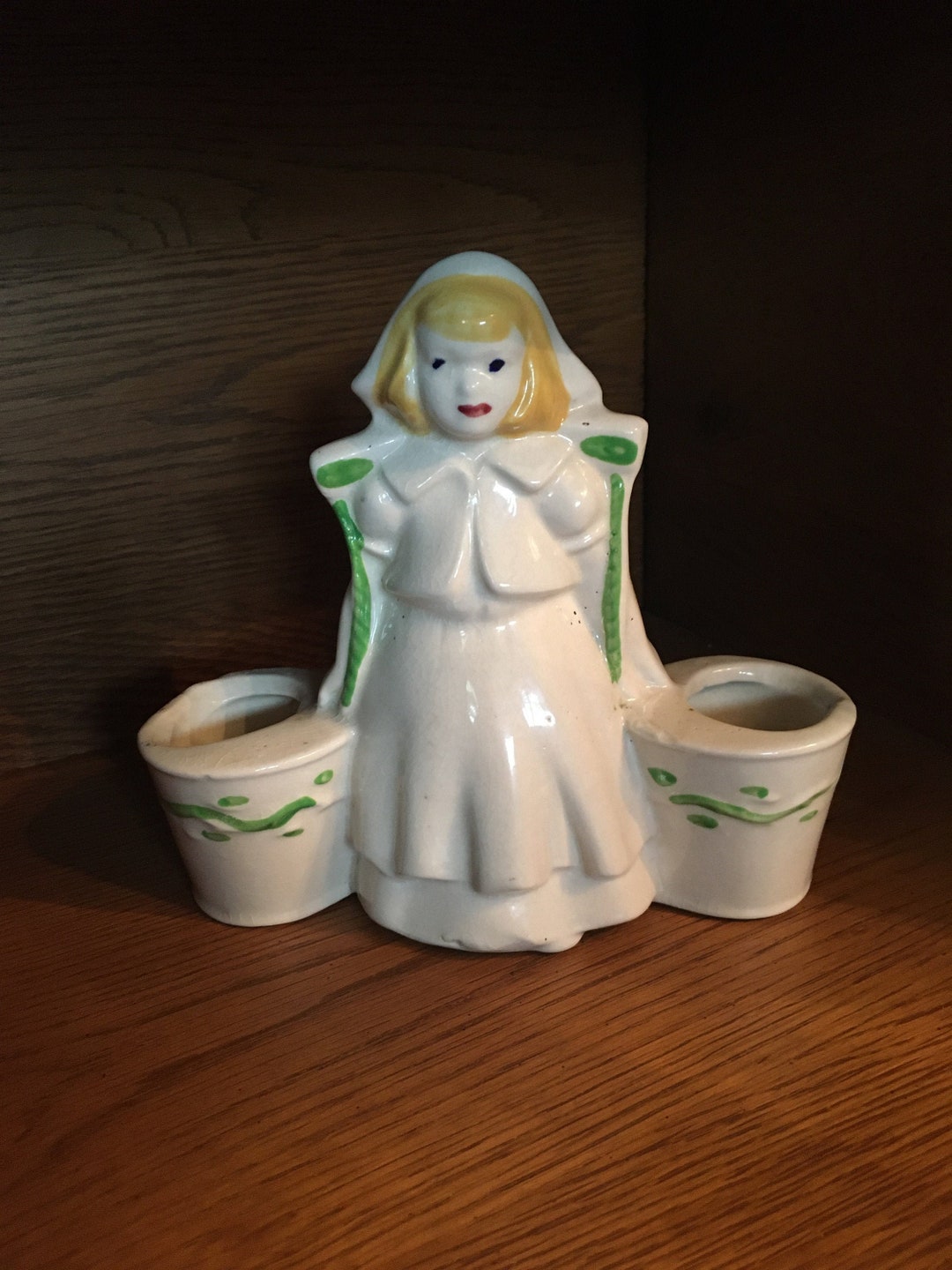 Vintage Dutch Girl Ceramic Toothpick Matchstick Holder Planter 1940s - Etsy