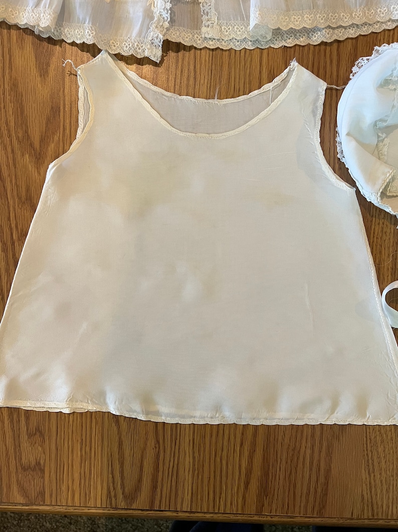 Vintage Infant Christening Gown Set 1960s Gown Petticoat Bib Etsy