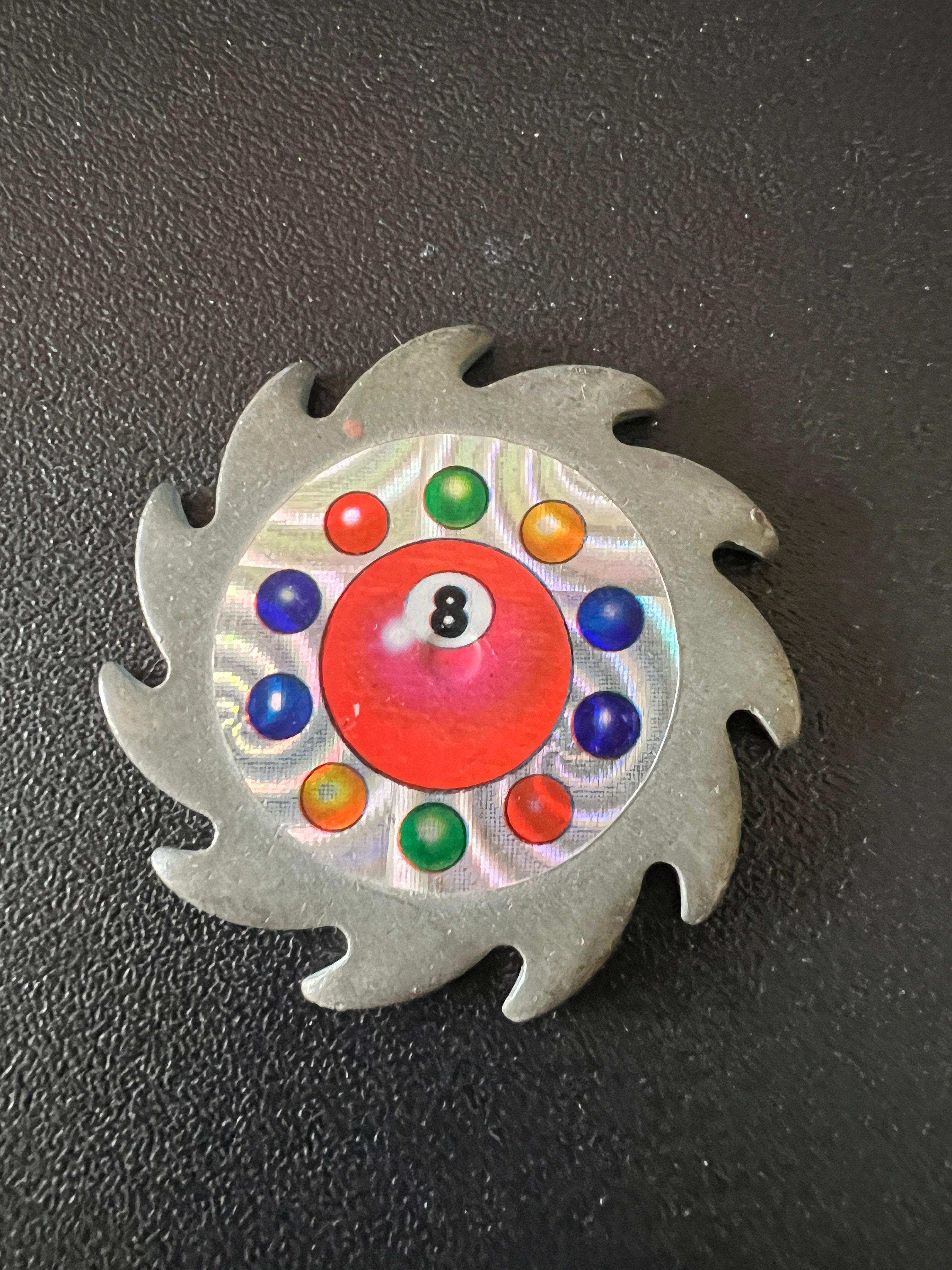 Vintage 1990's Metal 8 Ball Slammer Saw Blade POG Milk Cap Game - Etsy