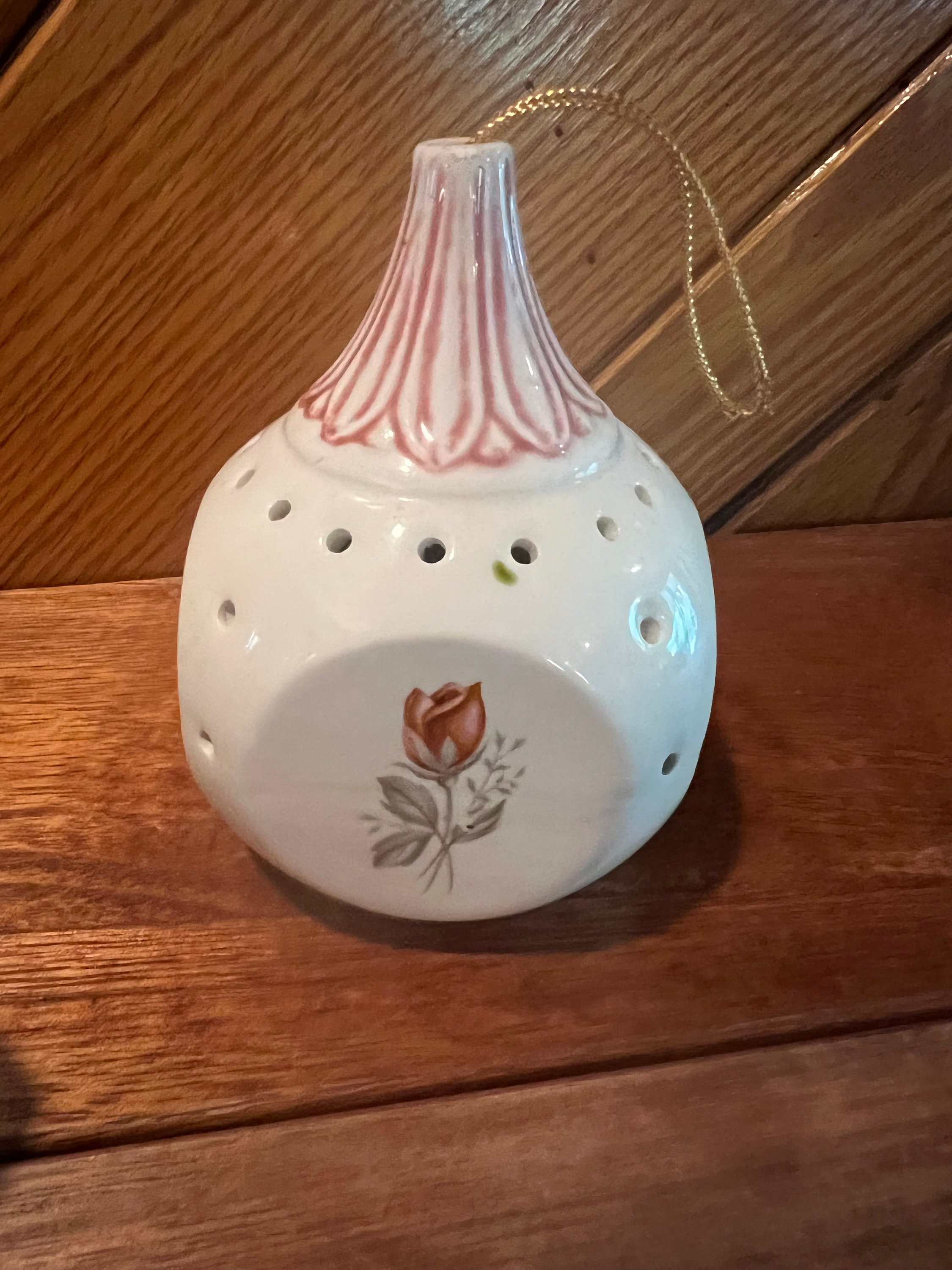 Vintage Pomander Potpourri Holders Hanging Ceramic Sachet Etsy