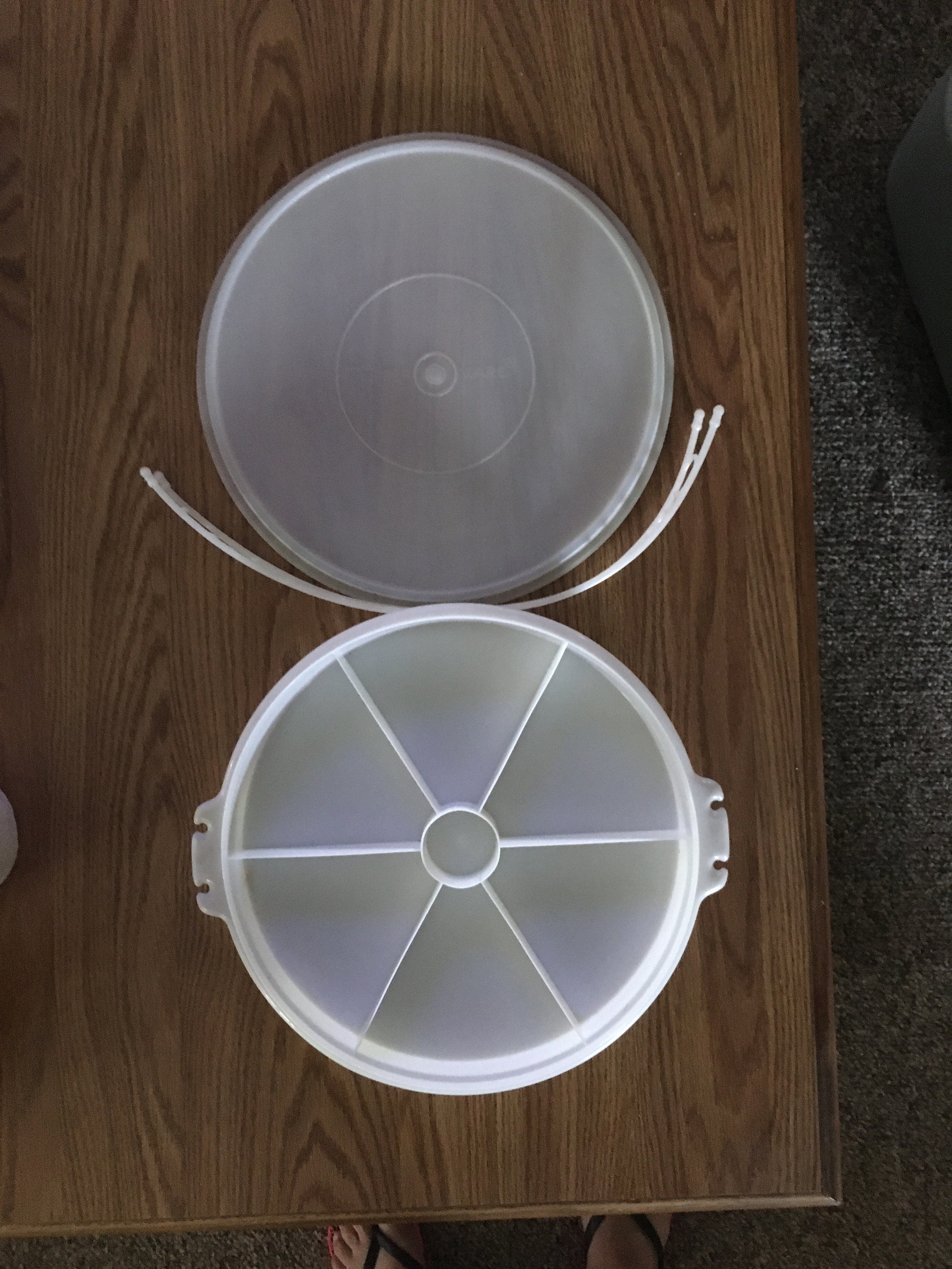 Vintage Tupperware 4051 Divided Pie Carrier Relish Tray Snack Etsy