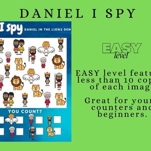 Daniel- Faith I Spy Printable | Bible-Themed Activity Pages | Christian Kids Game | Digital Download | Sunday School Fun