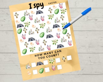 I Spy Printable Activity Page Busy Bag Easter