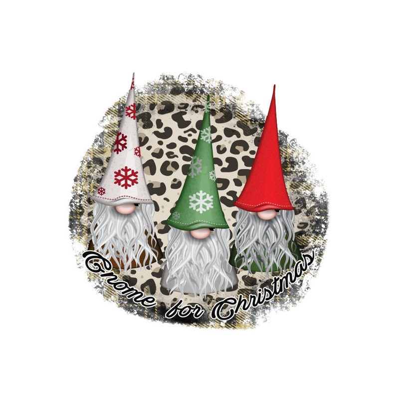 Christmas Transfer Gnome for Christmas HTV Decal Iron On Etsy