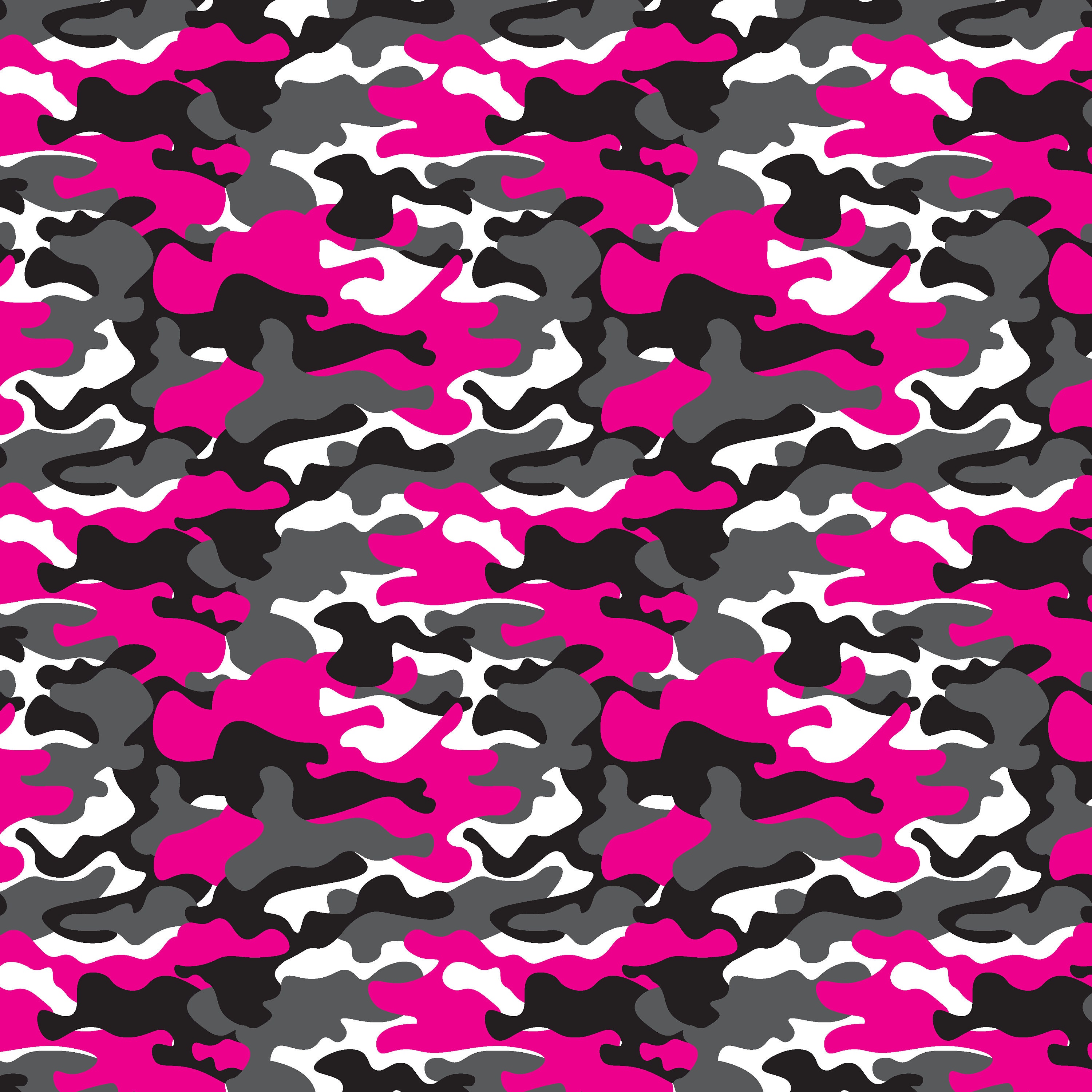 Bright Pink & Black Camo Vinyl Choose From Adhesive Vinyl Etsy