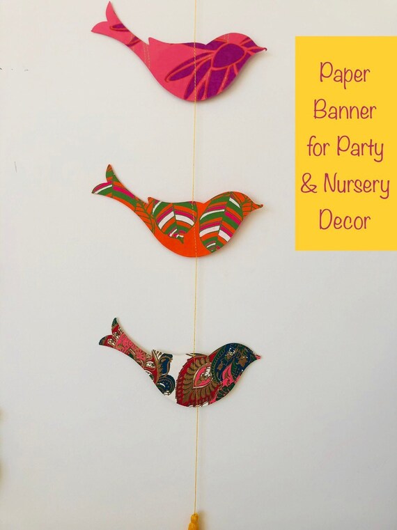 Bird Animal Bunting For Themed Kids Birthday Party Decoration Etsy
