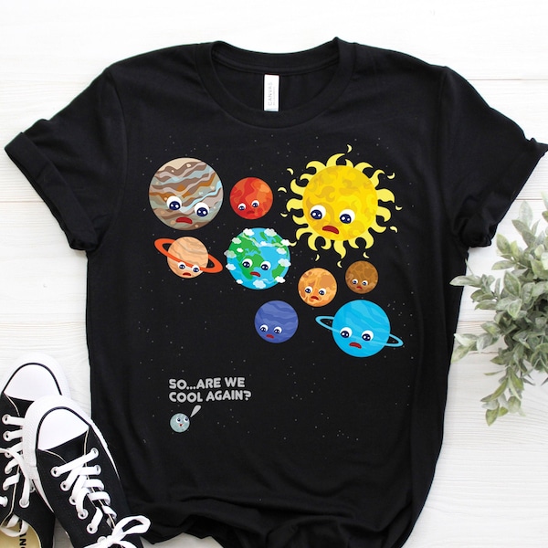 Pluton Planète Système Solaire Planètes Naines Astronaute Spatial Cadeau T-shirt, Cadeaux Astronome, Geeks de l’Espace Présents, Nasa Astrologie Astronomie, Tees