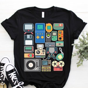 80s 90s Video Game Retro Classic Arcade T-Shirt, Vintage Gamer Gifts Shirts, Cool 1980 1990, Made Born In The 1980s 1990s, Birthday Present,