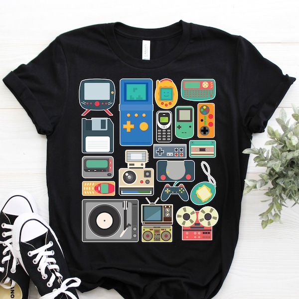 80s 90s Video Game Retro Classic Arcade T-Shirt, Vintage Gamer Gifts Shirts, Cool 1980 1990, Made Born In The 1980s 1990s, Birthday Present,