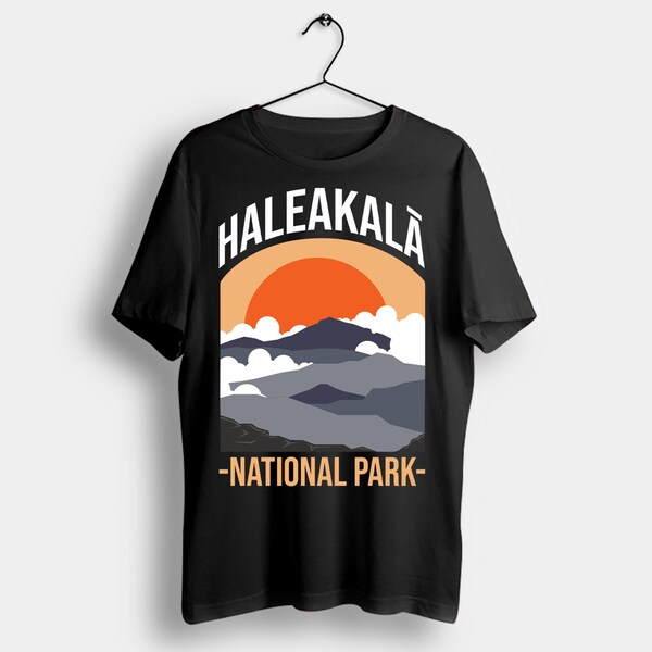 ハレアカラ国立公園米国ヴィンテージTシャツ、米国ハワイハワイアンマウイ島公園愛好家ギフト、アドベンチャーアウトドア、キャンプハイキング旅行、