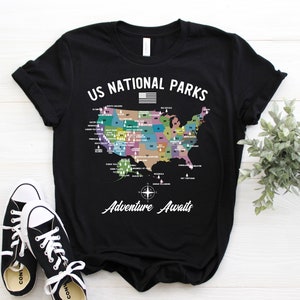 US national parks map T-shirt, national park vintage shirt, national park, national parks, national parks shirt, national park tshirt,