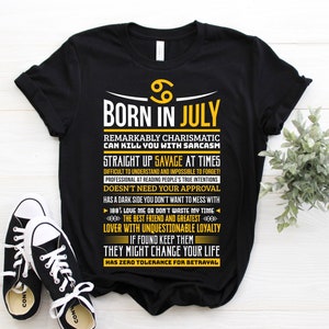 Cancer Facts Traits Horoscope Zodiac Astrological Sign Funny T-Shirt, Born June 21 to July 22, Gifts, Cancer Birthday Christmas Present Tees