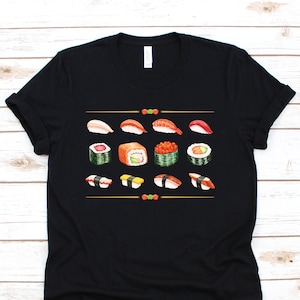 Sushi Lover Gift Sushi T-Shirt, Funny Sushi Roll Shirt, Kawaii T Shirts, Japanese Food, Sushi Birthday Party Present, Sushi Chef Itamae,