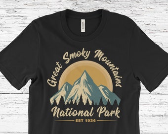 Vintage Great Smoky Mountains National Park T-Shirt, Great Smoky Mountains TShirt, Great Smoky Gifts, Present, Travel, Trip, Hiking Tank Top