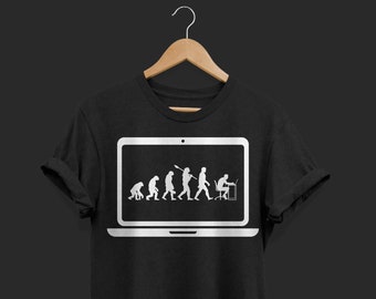 Programmering Codering Evolutie GrappigE T-Shirt, Web Ontwikkelaar Programmeurs Software Ontwikkelaars Coder Gift, Computer Science Nerd Geek Aanwezig,