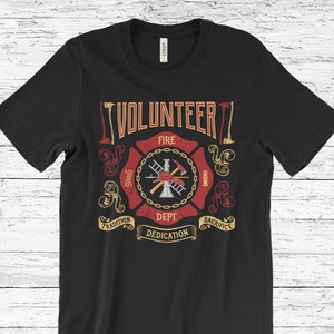 Volunteer Firefighter Men&#39;s T-Shirt, Firefighter T Shirts, Firefighter Shirt, Gift for Firefighter, Firefighter Gifts, Fire Department,