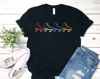 Rollschuh Damen Shirt, Vintage Rollschuh, Rollschuhe, Rollschuhe Party, Roller Derby, Roller Derby Shirt, Rollschuh Geschenk,