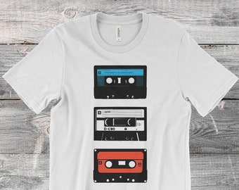 90s 80s Shirt Music Old Tape 90s Clothing, Hipster TShirt, Born In The 90s, Short Sleeve Shirts, Vintage Tees, 90s Dj Gift Present T-Shirt,