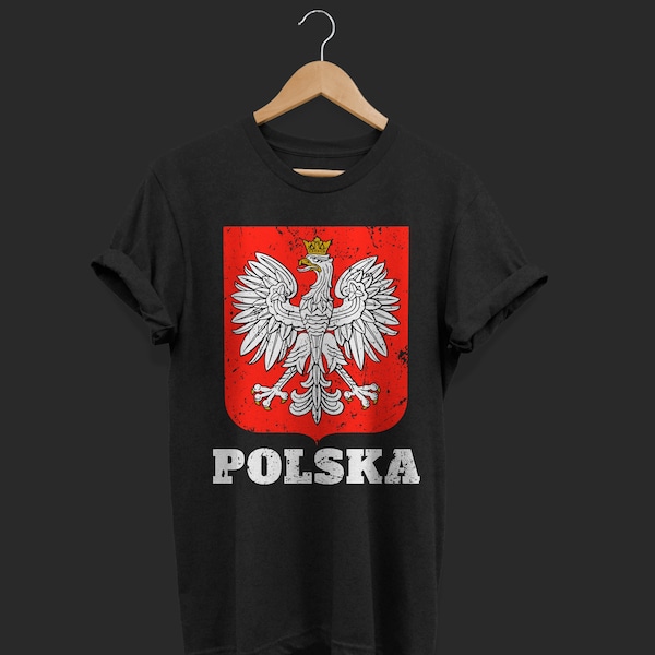 Polska Polish Flag Eagle T-Shirt Heritage Poland Gift, Cool Gift Idea For Women Mom Wife, Great Present For Grandma, Mother's Day Tees,