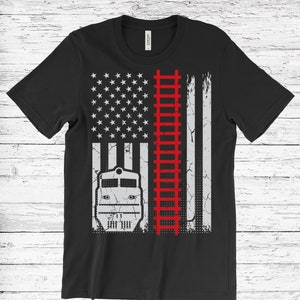 Tåg-T-shirt, Tåg-T-shirts, Järnvägströja, Tåg-T-shirt, Tågpresenter för män, Presenter för lokförare, Presenter för tågälskare, Lokomotivtröja