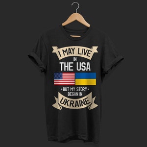 Symbole des racines du drapeau ukrainien américain Les États-Unis soutiennent le peuple ukrainien Pays Cadeau T-shirt, racines ukrainiennes cadeau pour papa maman amis et famille