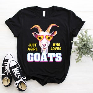 Just a Girl Who Loves Goats Cute T-shirt, Sea Goat Gifts, Birthday Present, Save The Goats Shirts, Cute Goat TShirt, Sea Goat Lover Tee,