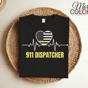 911 Dispatcher Dispatch T-Shirt, Geschenk der amerikanischen Flagge, Ersthelfer, 911 Worker Geschenke, Rettungsdienste, Held Dispatcher Shirt