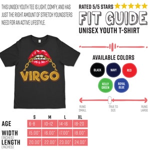 Virgo Girl Lips Horoscope Zodiac Astrological Sign Funny T-Shirt, Born On August 23 September 22 Gifts, Cool Virgo Birthday Present Tee image 7