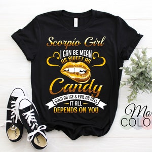 Scorpio Girl Facts Traits Astrological Zodiac Sign T-Shirt, Scorpius Born October November Month Gift, Birthday Present, Horoscope Astrology